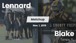Matchup: Lennard  vs. Blake  2019