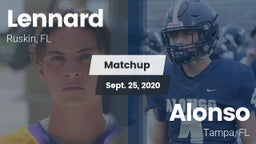 Matchup: Lennard  vs. Alonso  2020