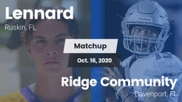 Matchup: Lennard  vs. Ridge Community  2020