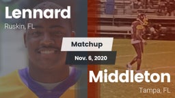 Matchup: Lennard  vs. Middleton  2020