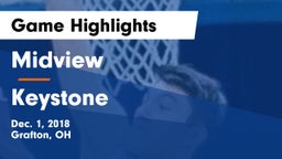 Midview  vs Keystone  Game Highlights - Dec. 1, 2018