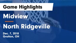 Midview  vs North Ridgeville  Game Highlights - Dec. 7, 2018