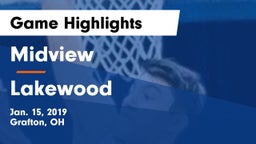 Midview  vs Lakewood  Game Highlights - Jan. 15, 2019