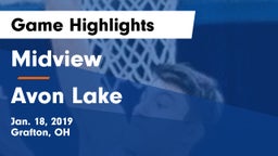 Midview  vs Avon Lake  Game Highlights - Jan. 18, 2019