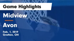 Midview  vs Avon  Game Highlights - Feb. 1, 2019