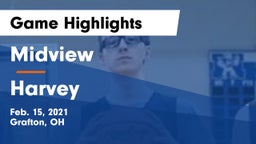 Midview  vs Harvey  Game Highlights - Feb. 15, 2021