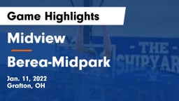 Midview  vs Berea-Midpark  Game Highlights - Jan. 11, 2022