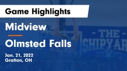 Midview  vs Olmsted Falls  Game Highlights - Jan. 21, 2022