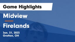 Midview  vs Firelands  Game Highlights - Jan. 31, 2023