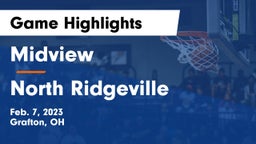 Midview  vs North Ridgeville  Game Highlights - Feb. 7, 2023