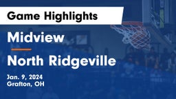 Midview  vs North Ridgeville  Game Highlights - Jan. 9, 2024