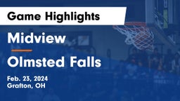 Midview  vs Olmsted Falls  Game Highlights - Feb. 23, 2024