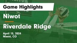 Niwot  vs Riverdale Ridge Game Highlights - April 15, 2024