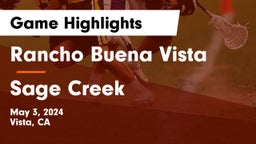 Rancho Buena Vista  vs Sage Creek Game Highlights - May 3, 2024