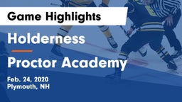 Holderness  vs Proctor Academy  Game Highlights - Feb. 24, 2020