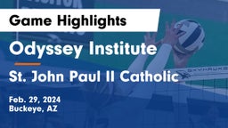 Odyssey Institute vs St. John Paul II Catholic Game Highlights - Feb. 29, 2024