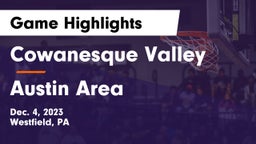 Cowanesque Valley  vs Austin Area  Game Highlights - Dec. 4, 2023