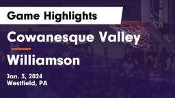 Cowanesque Valley  vs Williamson   Game Highlights - Jan. 3, 2024