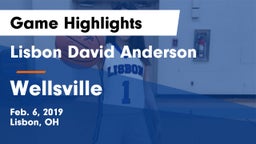 Lisbon David Anderson  vs Wellsville  Game Highlights - Feb. 6, 2019