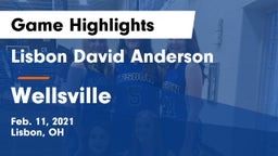 Lisbon David Anderson  vs Wellsville  Game Highlights - Feb. 11, 2021