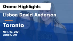 Lisbon David Anderson  vs Toronto Game Highlights - Nov. 29, 2021