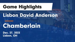 Lisbon David Anderson  vs Chamberlain  Game Highlights - Dec. 27, 2023