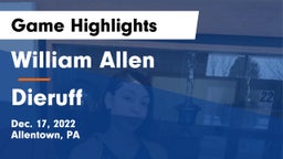 William Allen  vs Dieruff  Game Highlights - Dec. 17, 2022