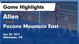 Allen  vs Pocono Mountain East  Game Highlights - Jan 20, 2017