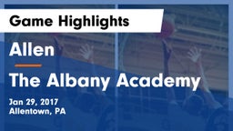 Allen  vs The Albany Academy Game Highlights - Jan 29, 2017