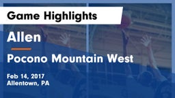 Allen  vs Pocono Mountain West  Game Highlights - Feb 14, 2017