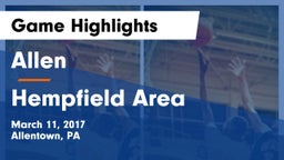 Allen  vs Hempfield Area  Game Highlights - March 11, 2017