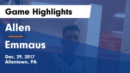 Allen  vs Emmaus  Game Highlights - Dec. 29, 2017