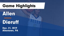 Allen  vs Dieruff  Game Highlights - Dec. 21, 2019