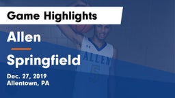 Allen  vs Springfield  Game Highlights - Dec. 27, 2019