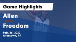 Allen  vs Freedom  Game Highlights - Feb. 26, 2020