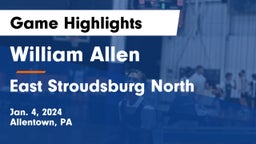 William Allen  vs East Stroudsburg North  Game Highlights - Jan. 4, 2024