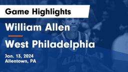 William Allen  vs West Philadelphia  Game Highlights - Jan. 13, 2024
