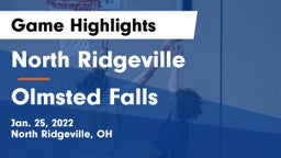 North Ridgeville  vs Olmsted Falls  Game Highlights - Jan. 25, 2022