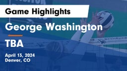 George Washington  vs TBA Game Highlights - April 13, 2024