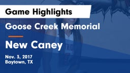 Goose Creek Memorial  vs New Caney  Game Highlights - Nov. 3, 2017