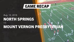 Recap: North Springs  vs. Mount Vernon 2016