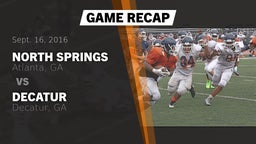 Recap: North Springs  vs. Decatur  2016