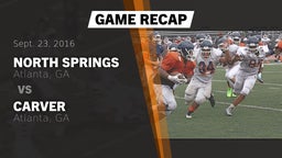 Recap: North Springs  vs. Carver  2016