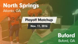 Matchup: North Springs High vs. Buford  2016