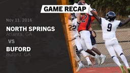 Recap: North Springs  vs. Buford  2016