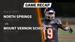 Recap: North Springs  vs. Mount Vernon School 2017