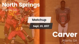 Matchup: North Springs High vs. Carver  2017