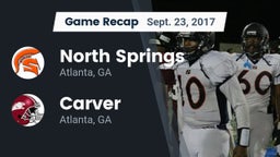 Recap: North Springs  vs. Carver  2017