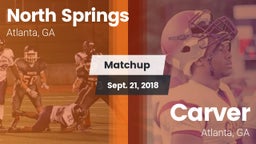 Matchup: North Springs High vs. Carver  2018