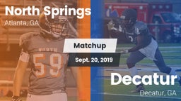 Matchup: North Springs High vs. Decatur  2019